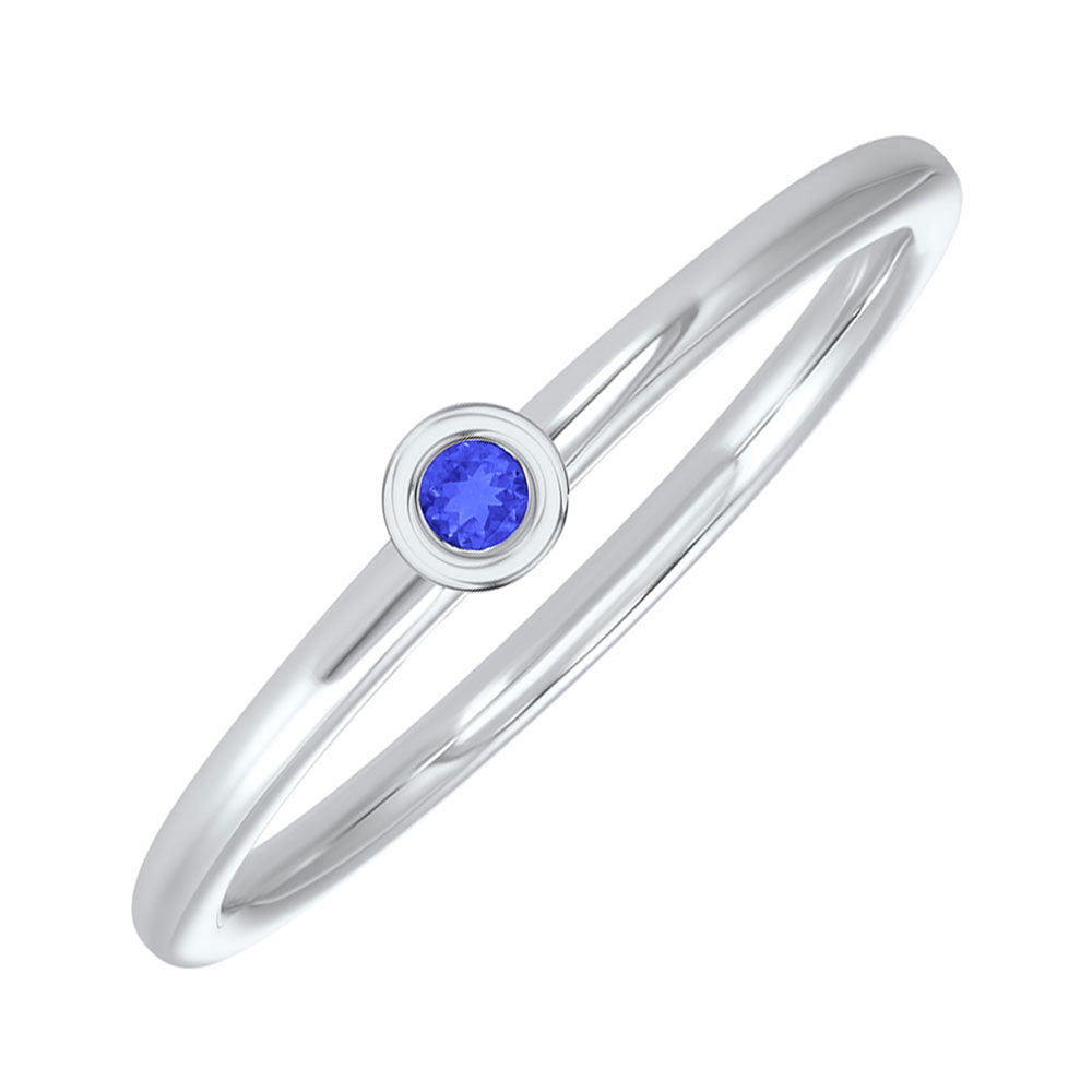 10Kt White Gold Sapphire 1/25Ctw Ring