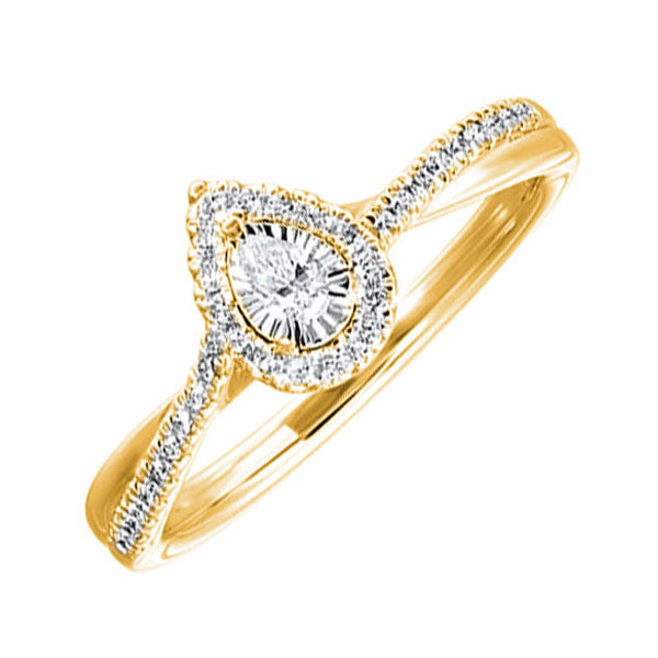 14Kt Yellow Gold Diamond 1/4Ctw Ring