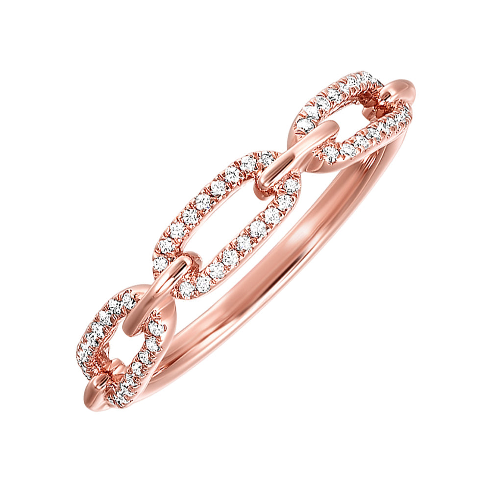 10Kt Rose Gold Diamond 1/7Ctw Ring
