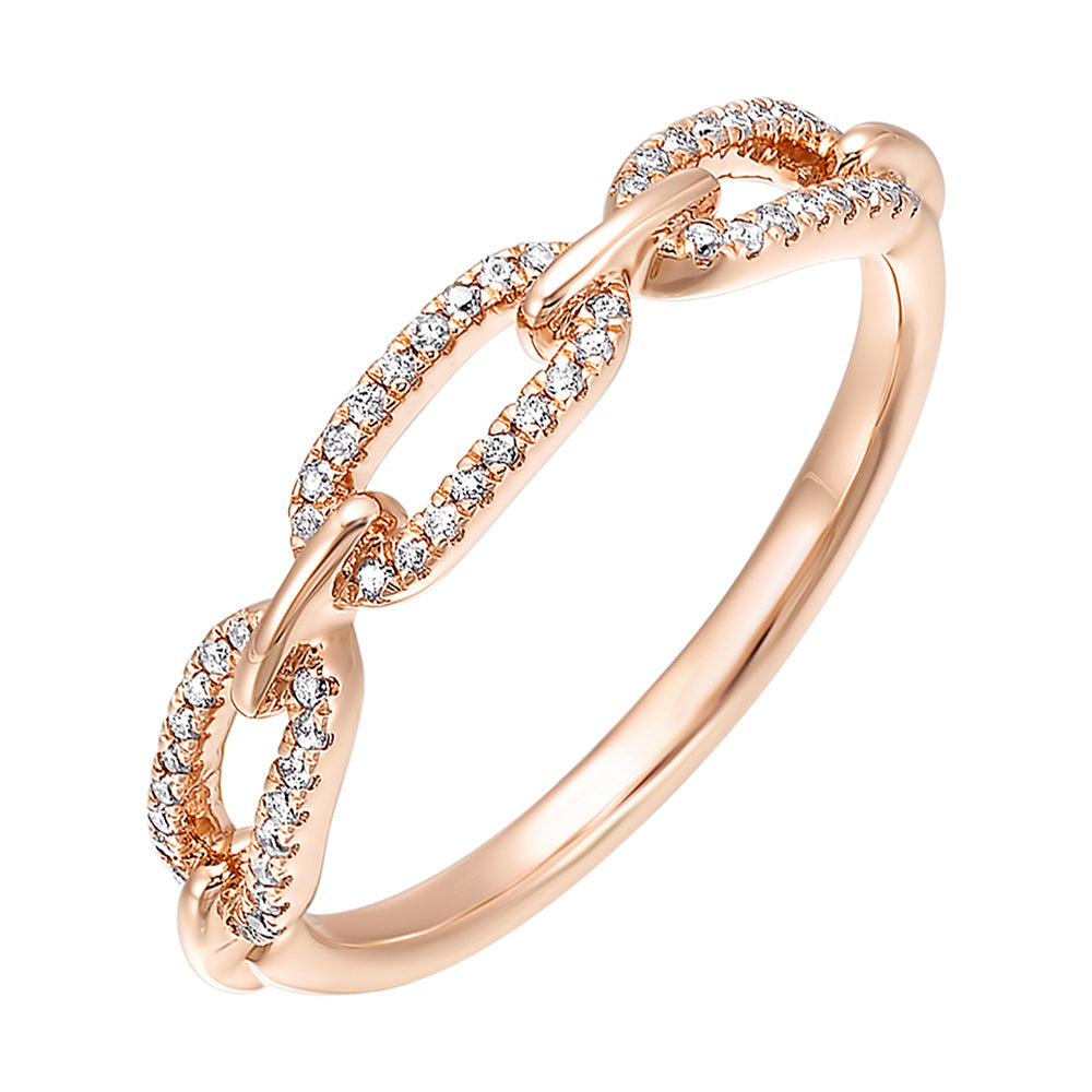 10Kt Rose Gold Diamond 1/7Ctw Ring