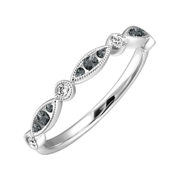 14Kt White Gold Diamond 1/15Ctw & White Topaz 1/5Ctw Ring