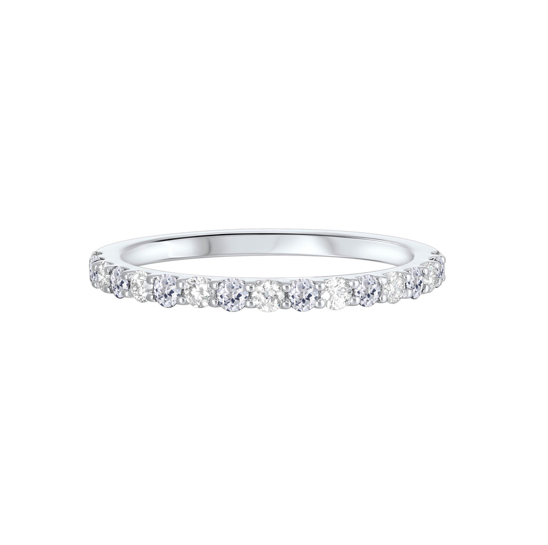 10Kt White Gold Diamond 1/5Ctw & White Topaz 1/6Ctw Ring