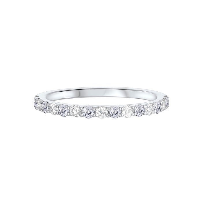 10Kt White Gold Diamond 1/5Ctw & White Topaz 1/6Ctw Ring