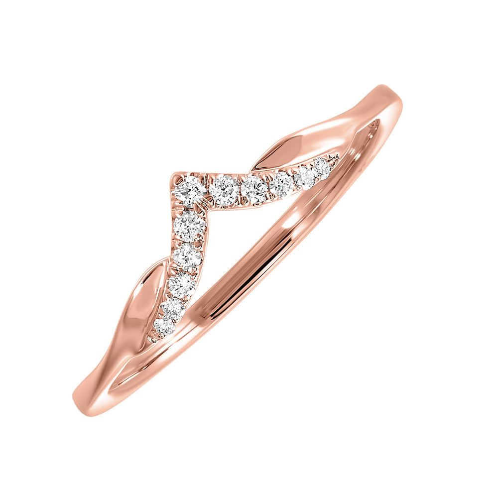 10Kt Rose Gold Diamond 1/12Ctw Ring