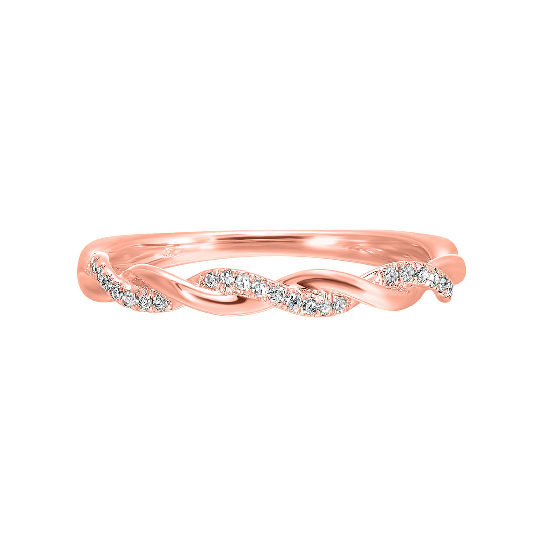 10Kt Rose Gold Diamond 1/12Ctw Ring