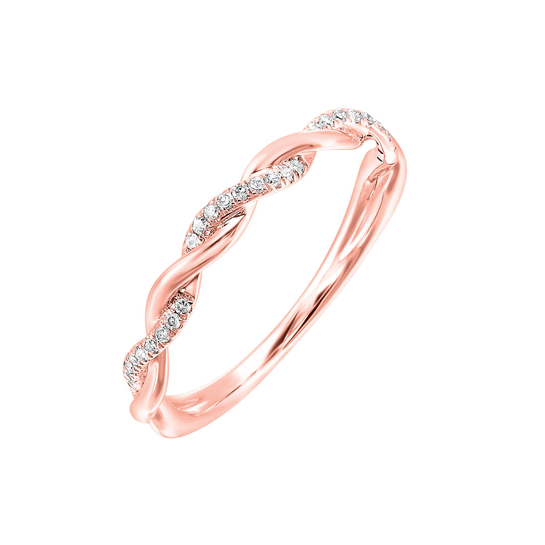 10Kt Rose Gold Diamond 1/12Ctw Ring