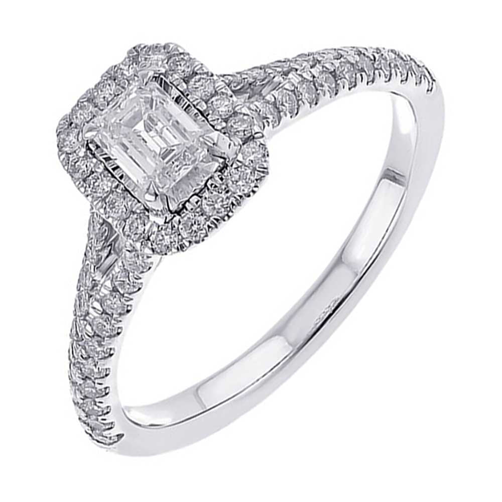 14Kt White Gold Diamond 3/4Ctw Ring