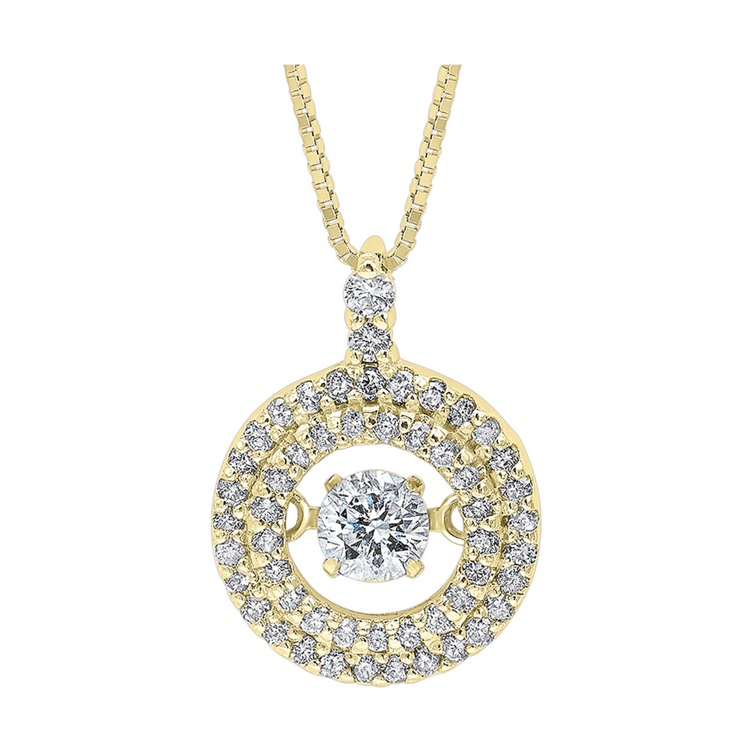 14Kt Yellow Gold Diamond 3/8Ctw Pendant