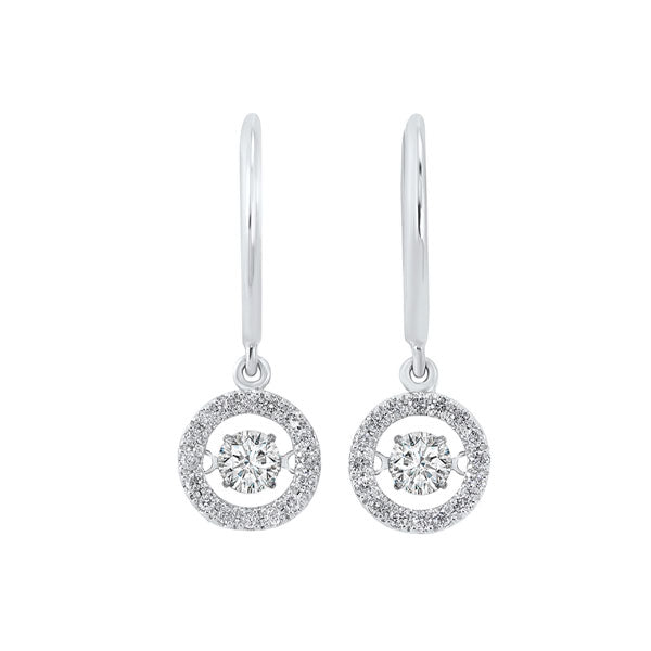 14Kt White Gold Diamond 3/4Ctw Earring