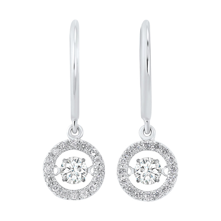14Kt White Gold Diamond 3/4Ctw Earring