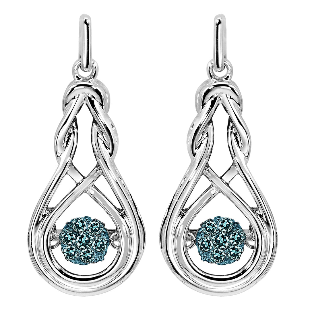Silver White Diamond 1/6Ctw Earring
