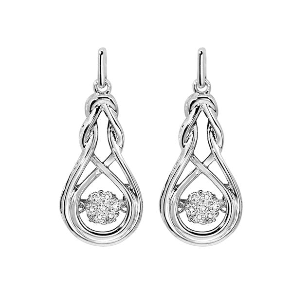 Silver Diamond 1/6Ctw Earring