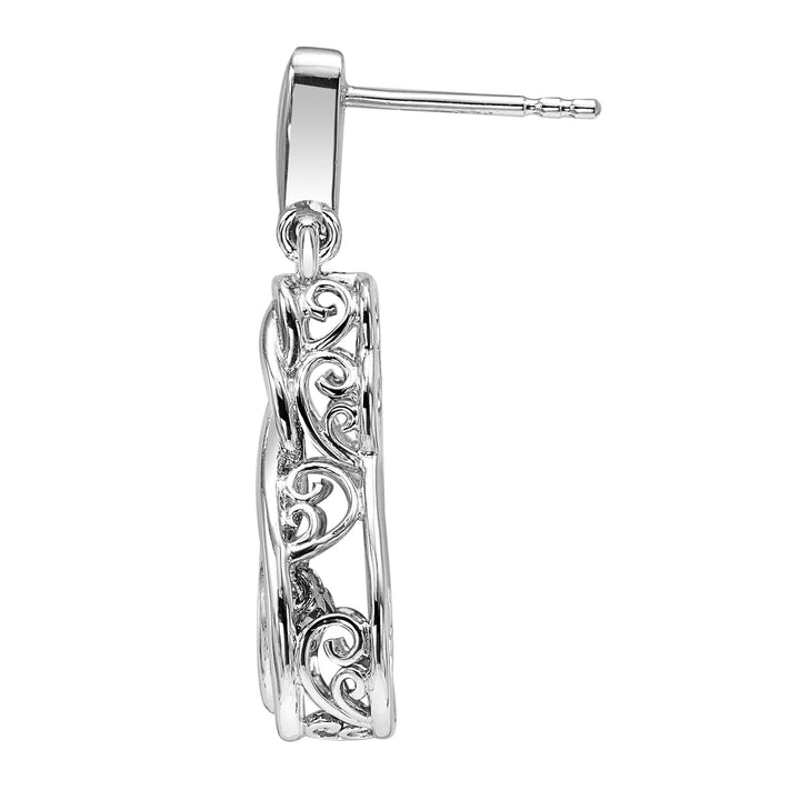 Silver Diamond 1/7Ctw Earring