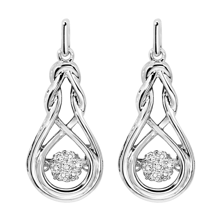 Silver Diamond 1/6Ctw Earring