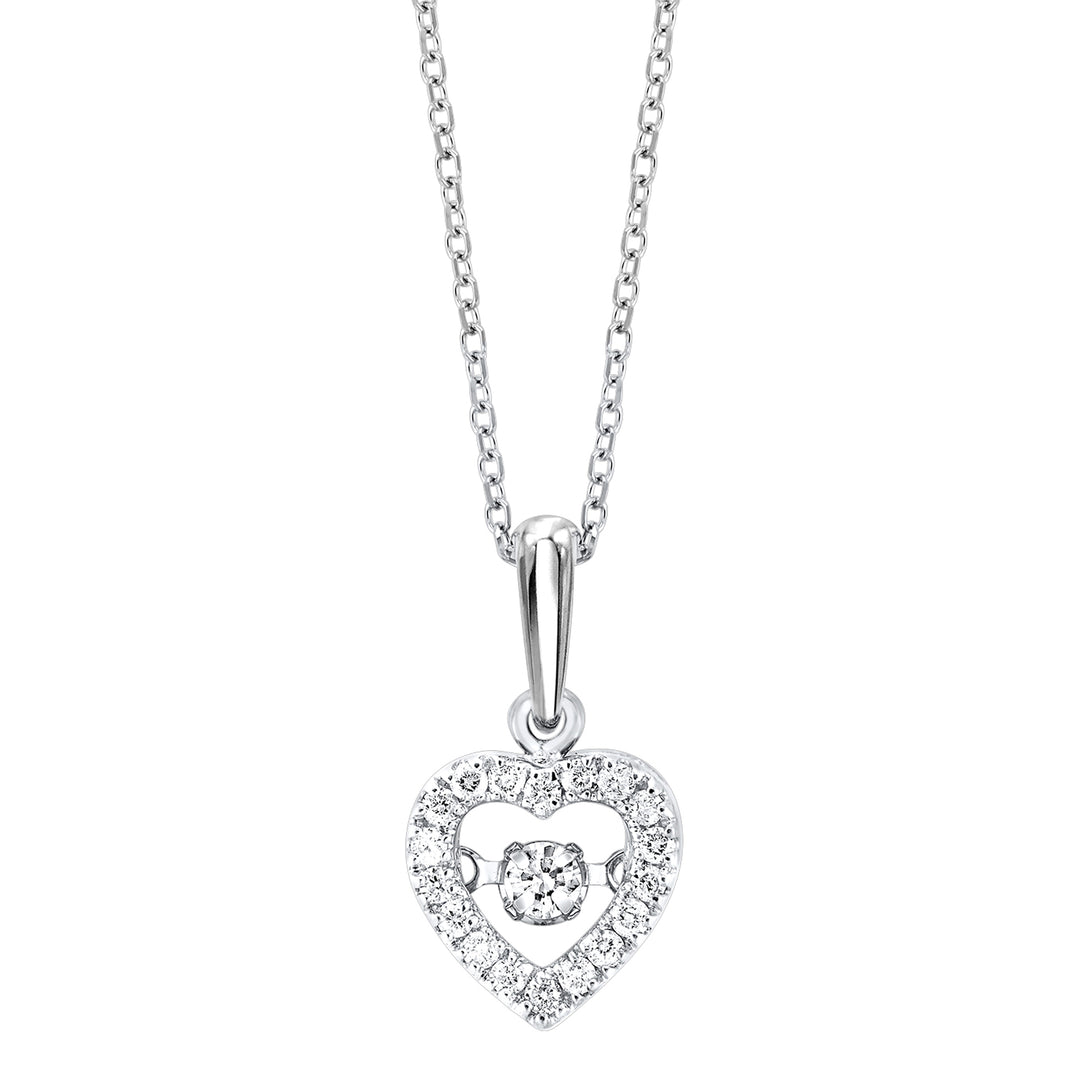 10Kt White Gold Diamond 1/5Ctw Pendant