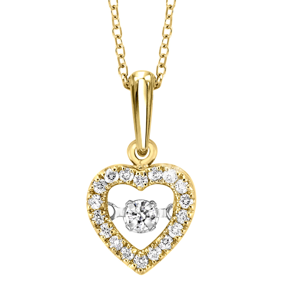 10Kt Yellow Gold Diamond 1/5Ctw Pendant