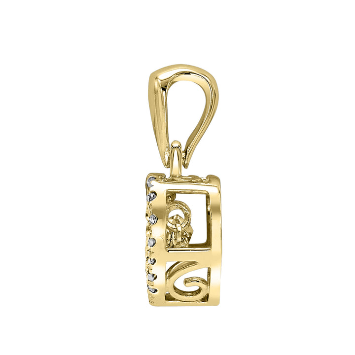 10Kt Yellow Gold Diamond 1/5Ctw Pendant