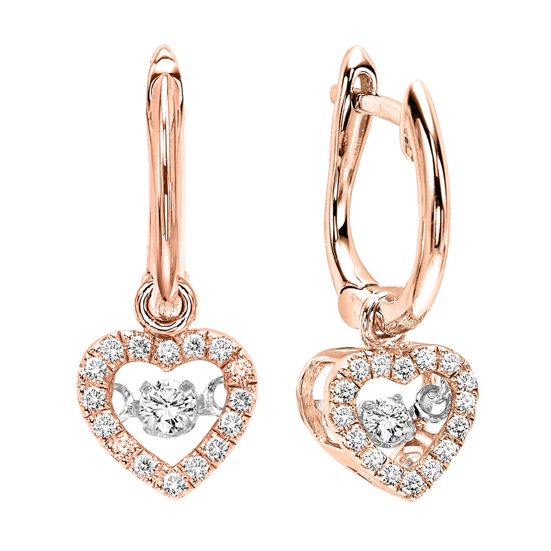 10Kt Rose Gold Diamond 1/5Ctw Earring