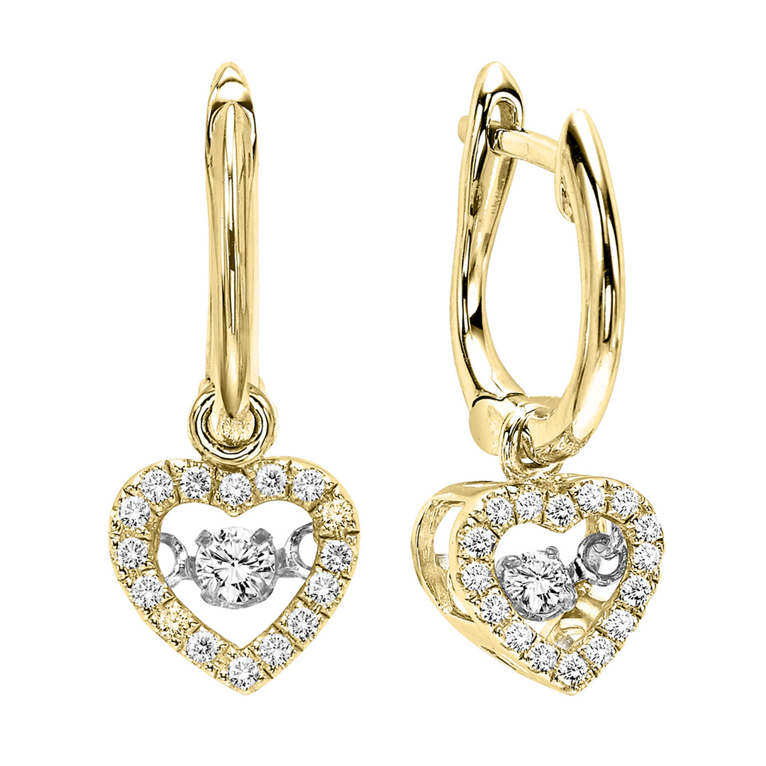 10Kt Yellow Gold Diamond 1/5Ctw Earring