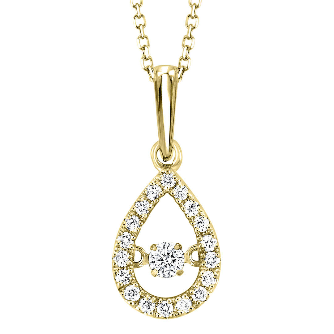 10Kt Yellow Gold Diamond 1/5Ctw Pendant
