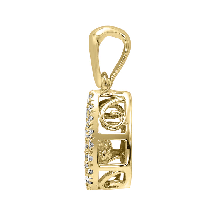 10Kt Yellow Gold Diamond 1/5Ctw Pendant