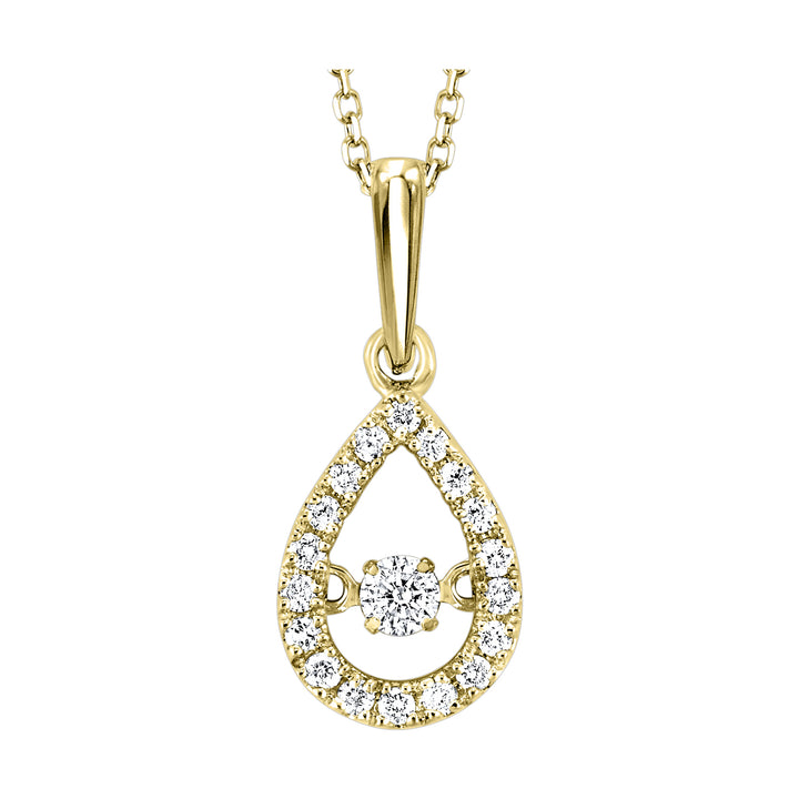 10Kt Yellow Gold Diamond 1/5Ctw Pendant