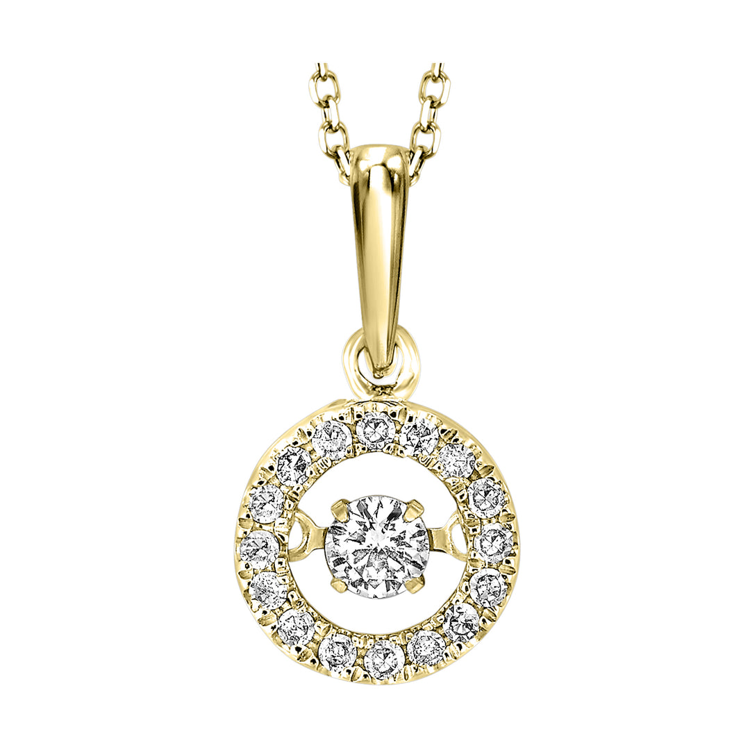 10Kt Yellow Gold Diamond 1/5Ctw Pendant