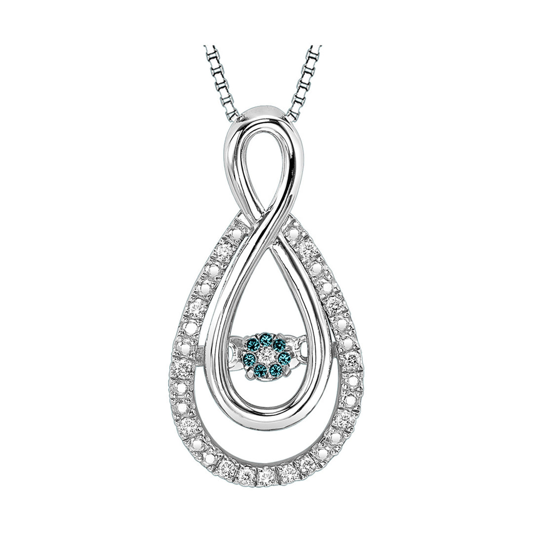 Silver Diamond 1/10Ctw Pendant