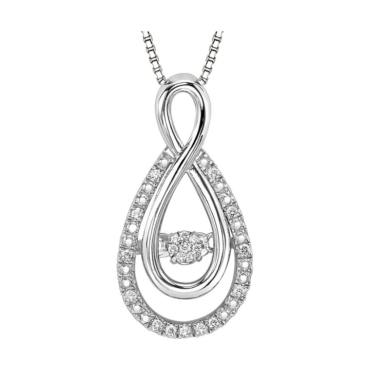 Silver Diamond 1/10Ctw Pendant