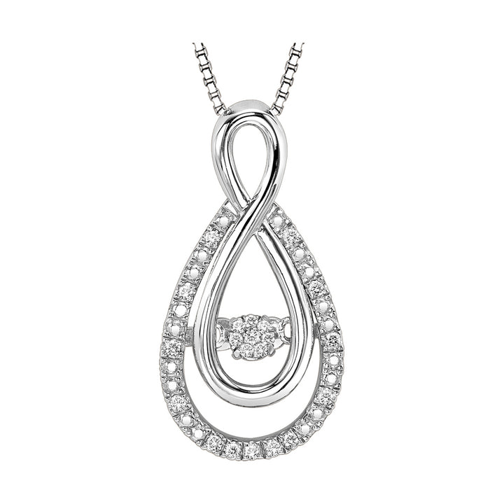 Silver Diamond 1/10Ctw Pendant