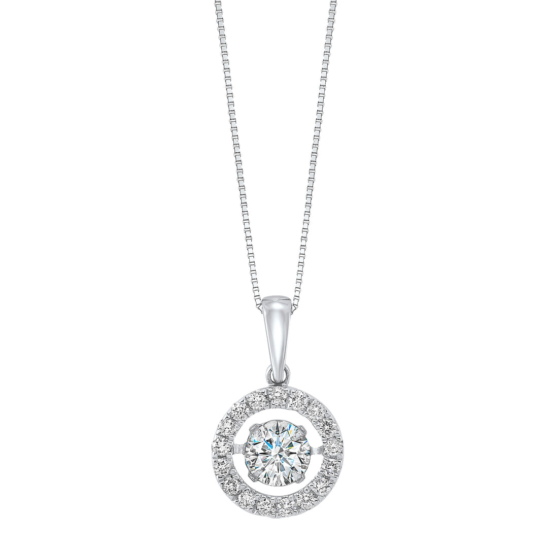 14Kt White Gold Diamond 3/4Ctw Pendant