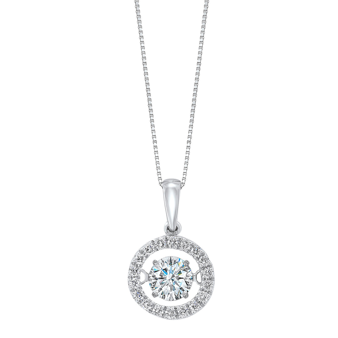 14Kt White Gold Diamond 7/8Ctw Pendant