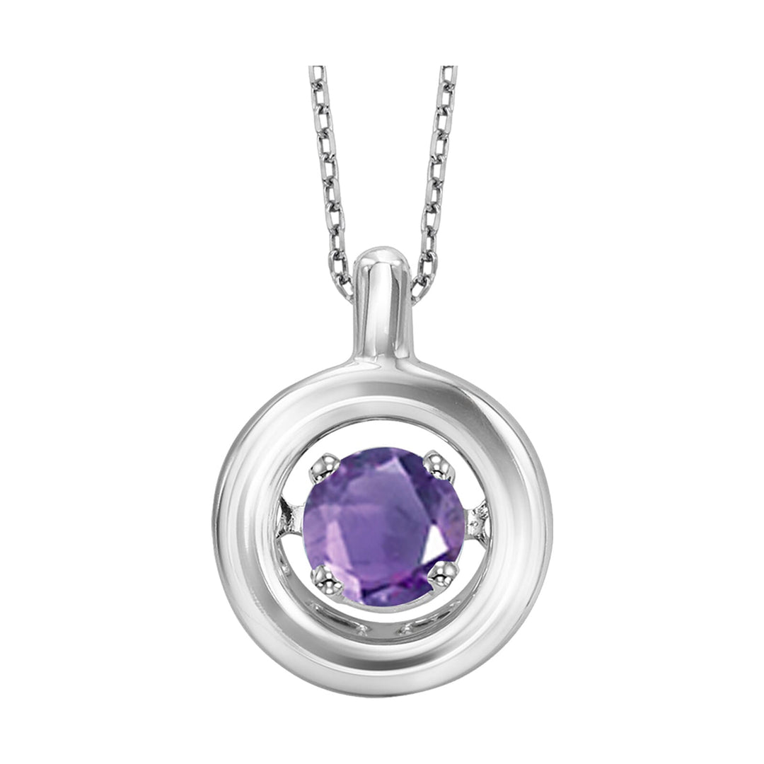 Silver Amethyst 1/6Ctw Pendant