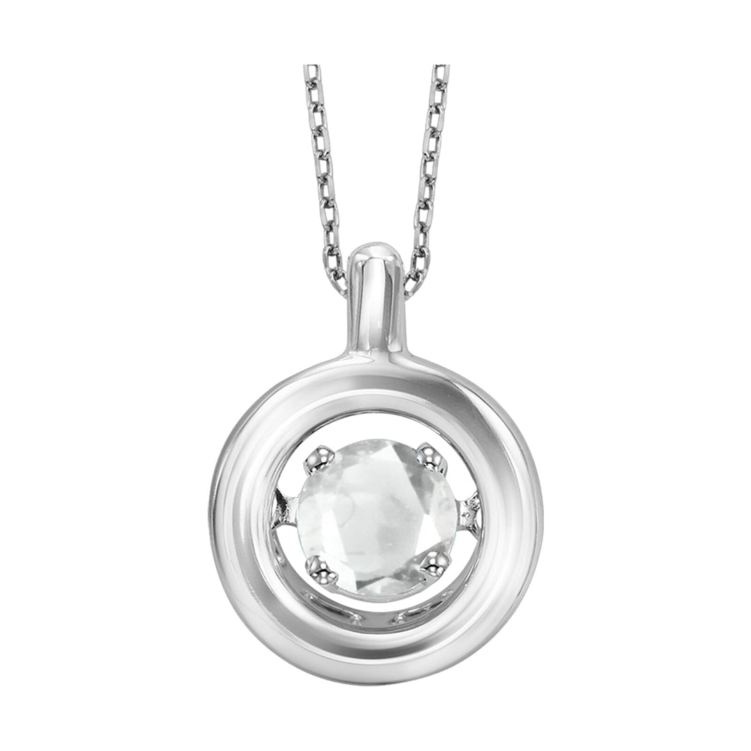 Silver White Topaz 1/6Ctw Pendant