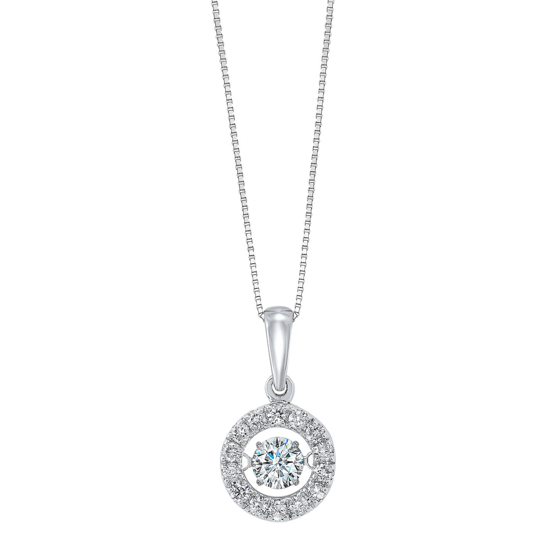 14Kt White Gold Diamond 1/2Ctw Pendant