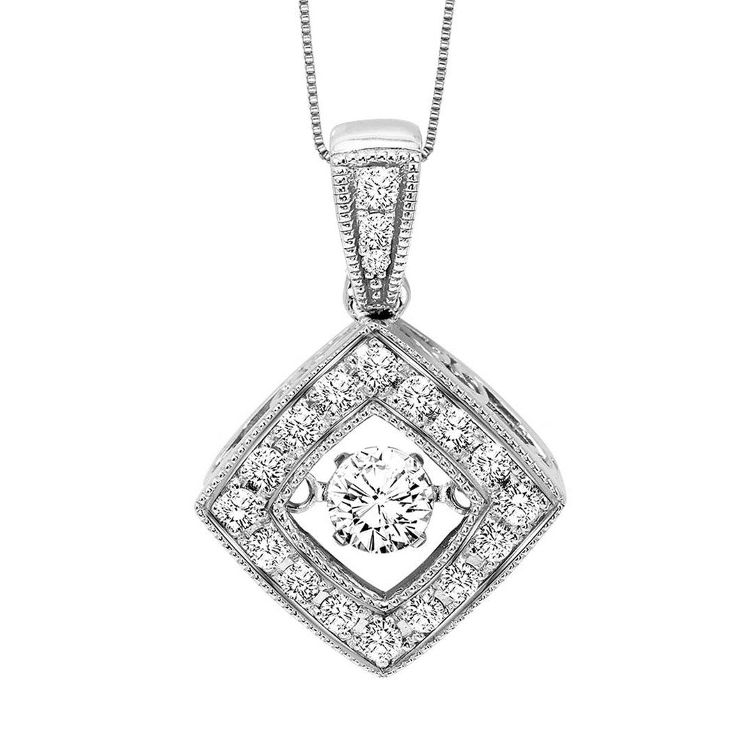 14Kt White Gold Diamond 1/3Ctw Pendant