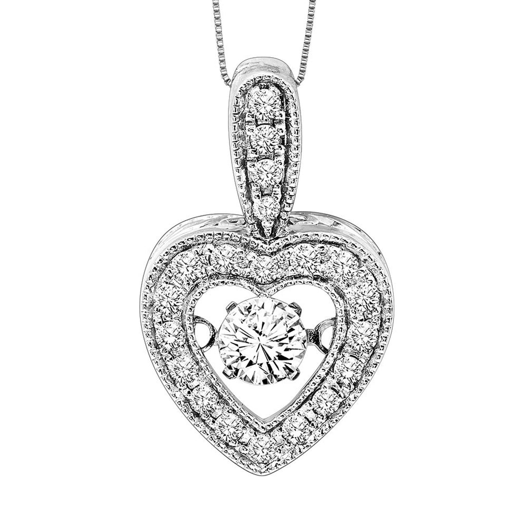 14Kt White Gold Diamond 1/3Ctw Pendant