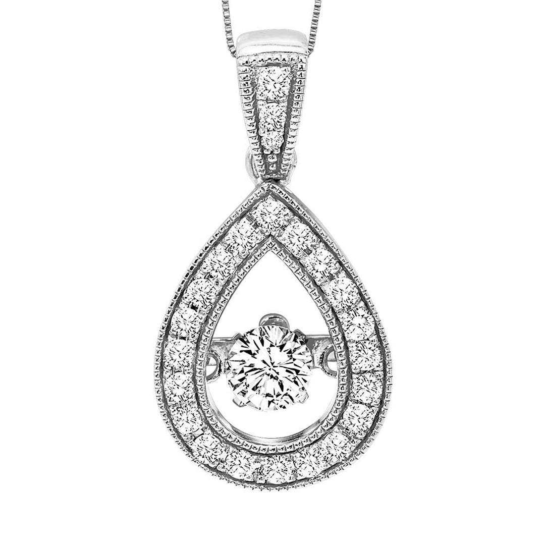 14Kt White Gold Diamond 1/3Ctw Pendant