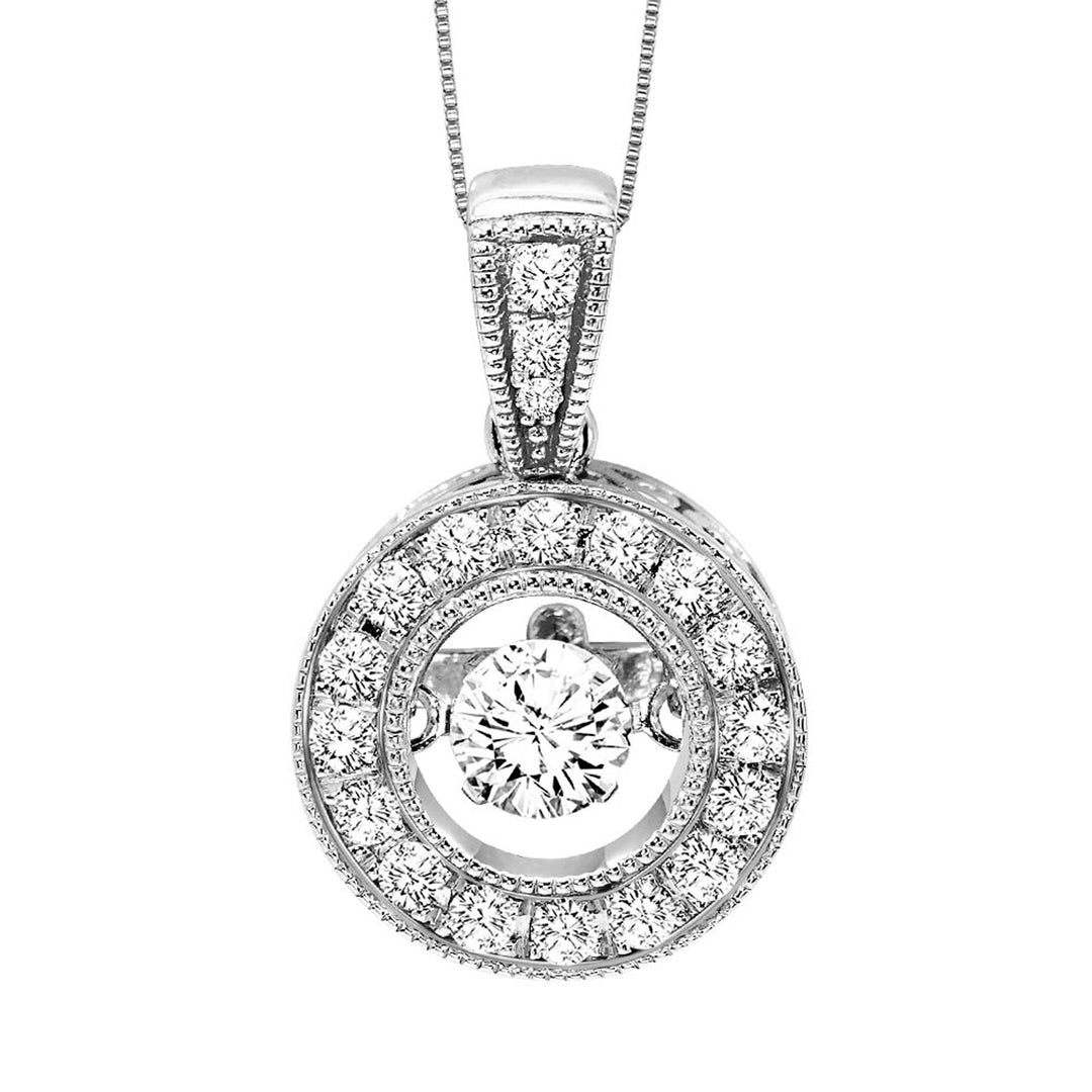 14Kt White Gold Diamond 1/3Ctw Pendant