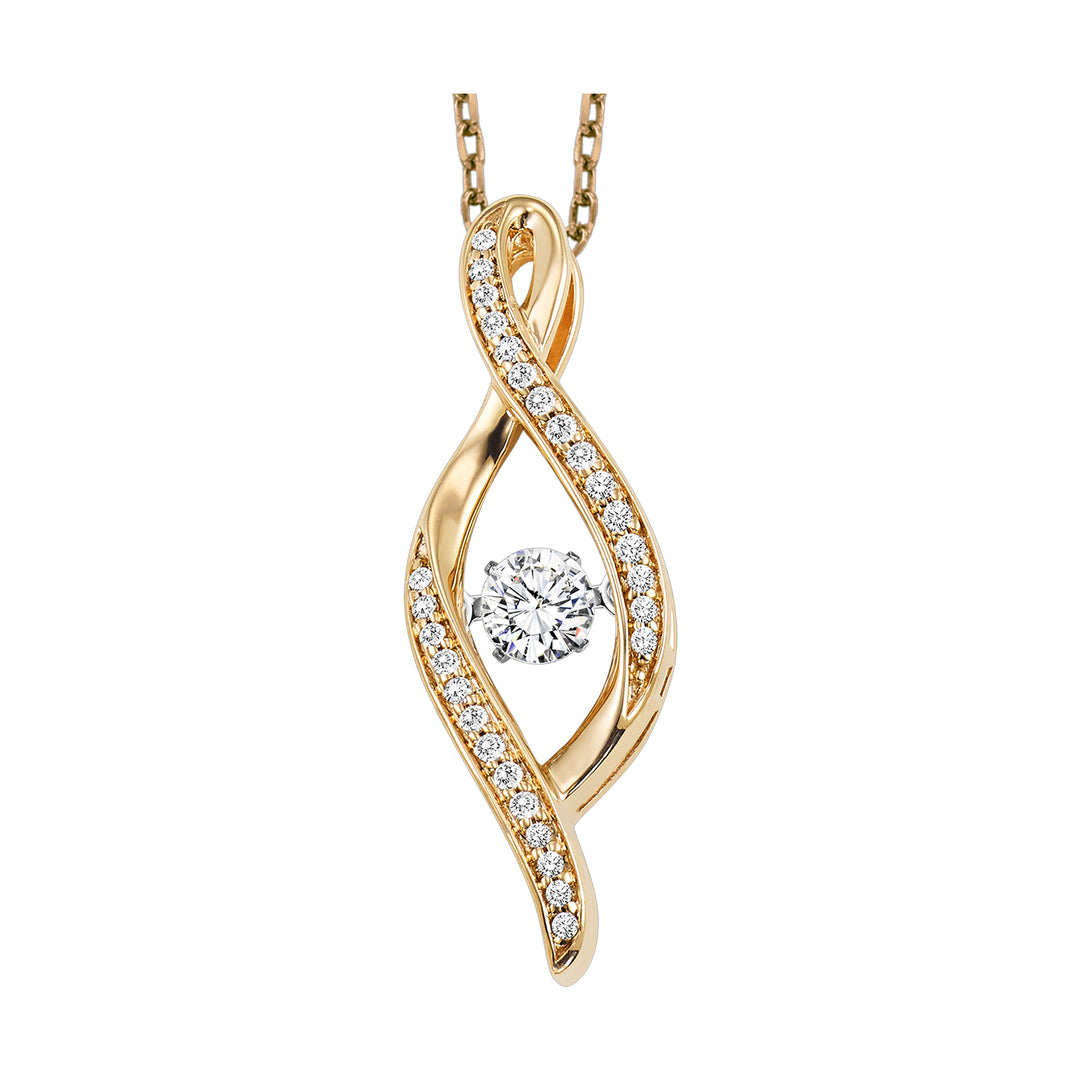 10Kt Yellow Gold Diamond 1/4Ctw Pendant