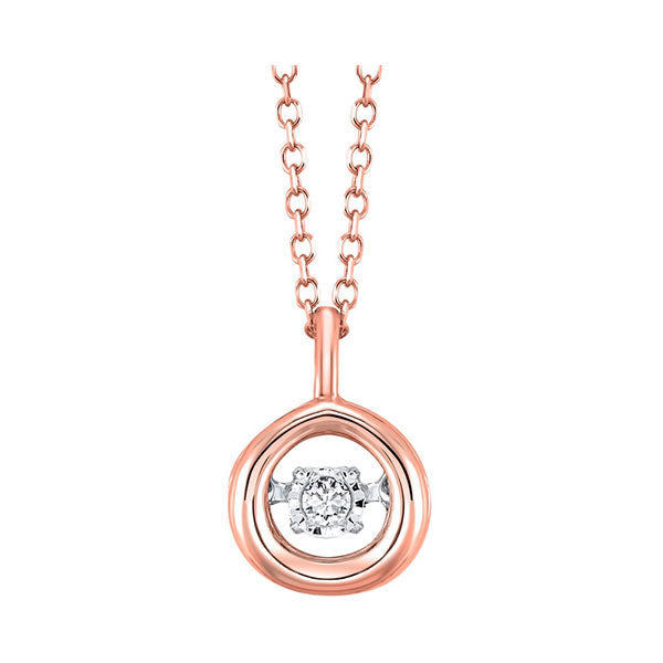 10Kt Rose Gold Diamond 1/50Ctw Pendant