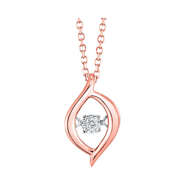 10Kt Rose Gold Diamond 1/50Ctw Pendant