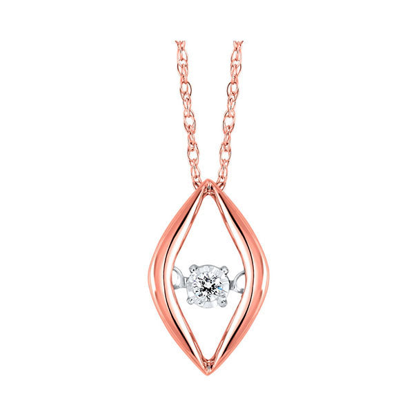10Kt Rose Gold Diamond 1/50Ctw Pendant