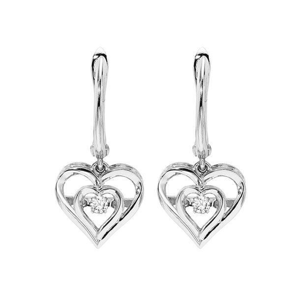 Silver Diamond 1/20Ctw Earring