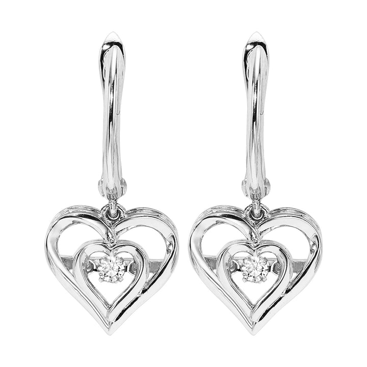 Silver Diamond 1/20Ctw Earring