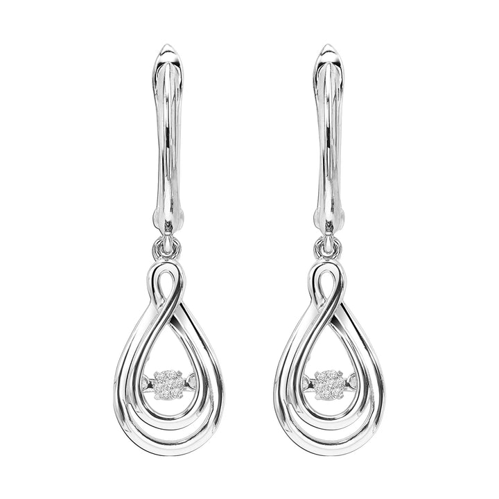 Silver Diamond 1/20Ctw Earring