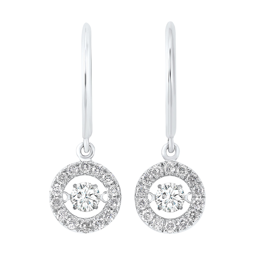 14Kt White Gold Diamond 1Ctw Earring