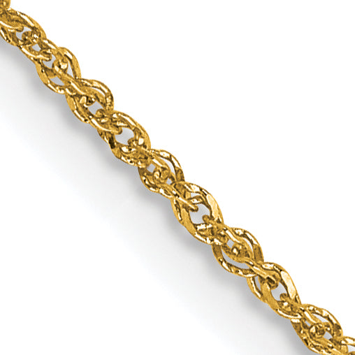 14K 14 inch 1.1mm Ropa with Spring Ring Clasp Chain