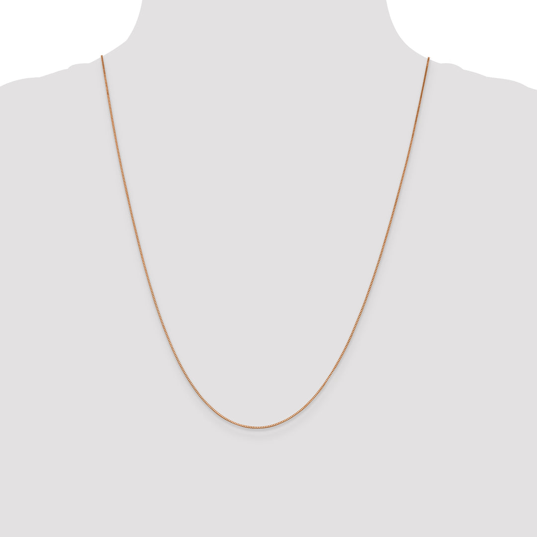 14k Rose Gold .70mm Box Chain