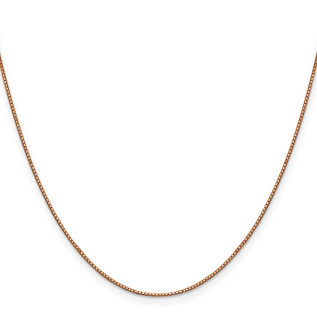 14k Rose Gold .9mm Box Chain